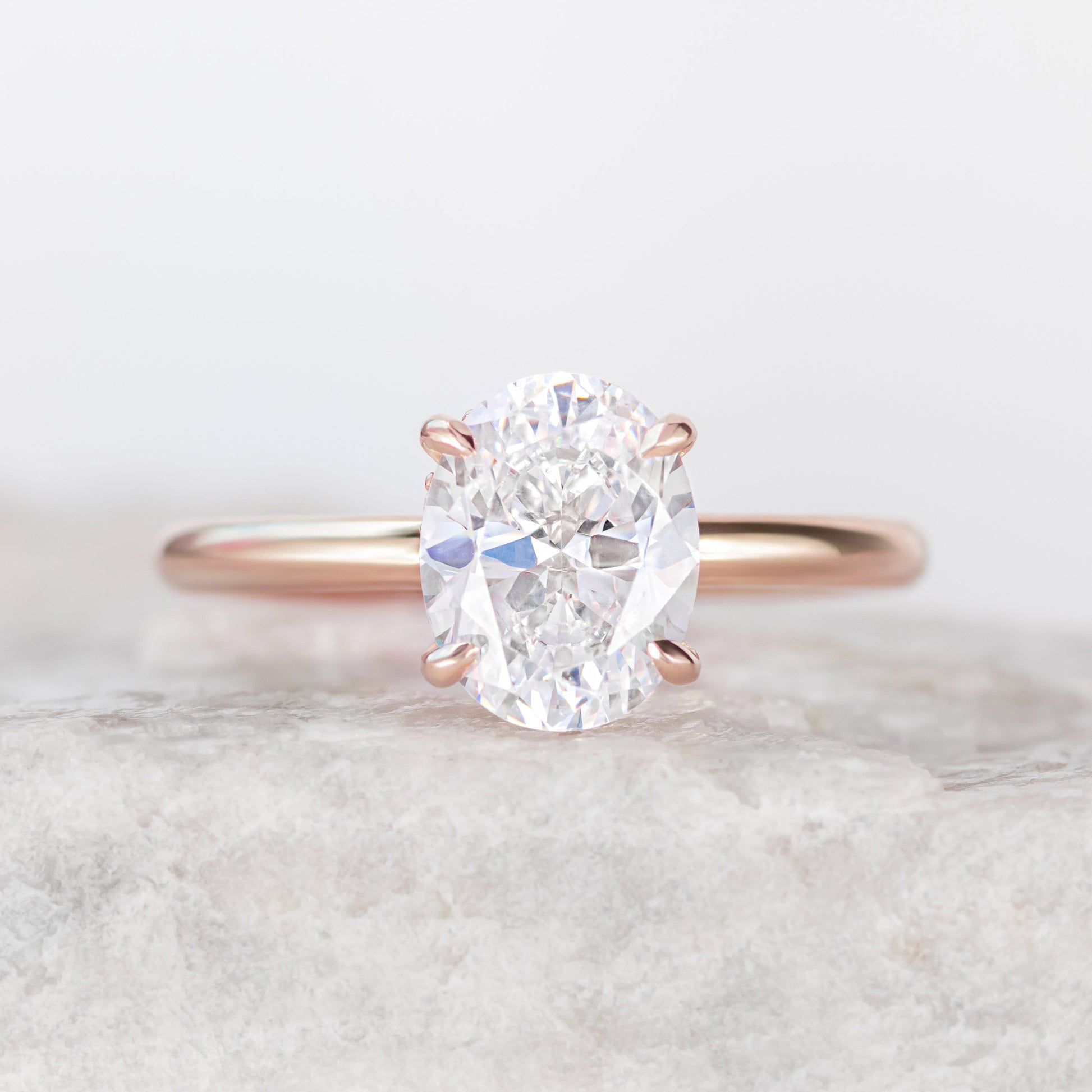 2 CT Round Three Stones Lab Grown Diamond Engagement Ring