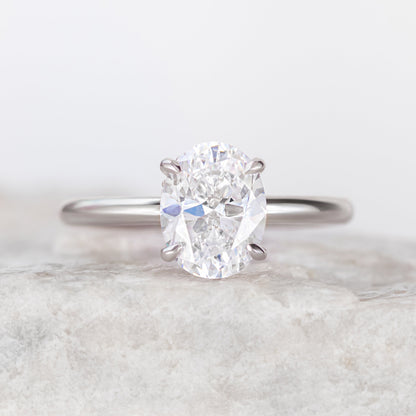 2 CT Round Three Stones Lab Grown Diamond Engagement Ring