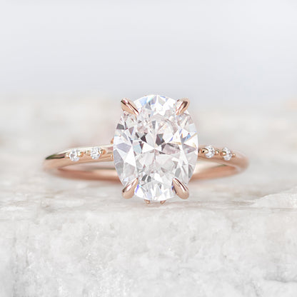2 CT Round Three Stones Lab Grown Diamond Engagement Ring