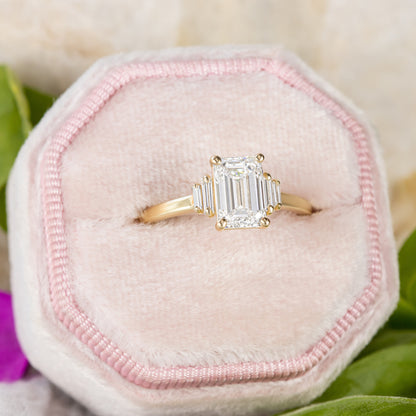 2 CT Round Three Stones Lab Grown Diamond Engagement Ring