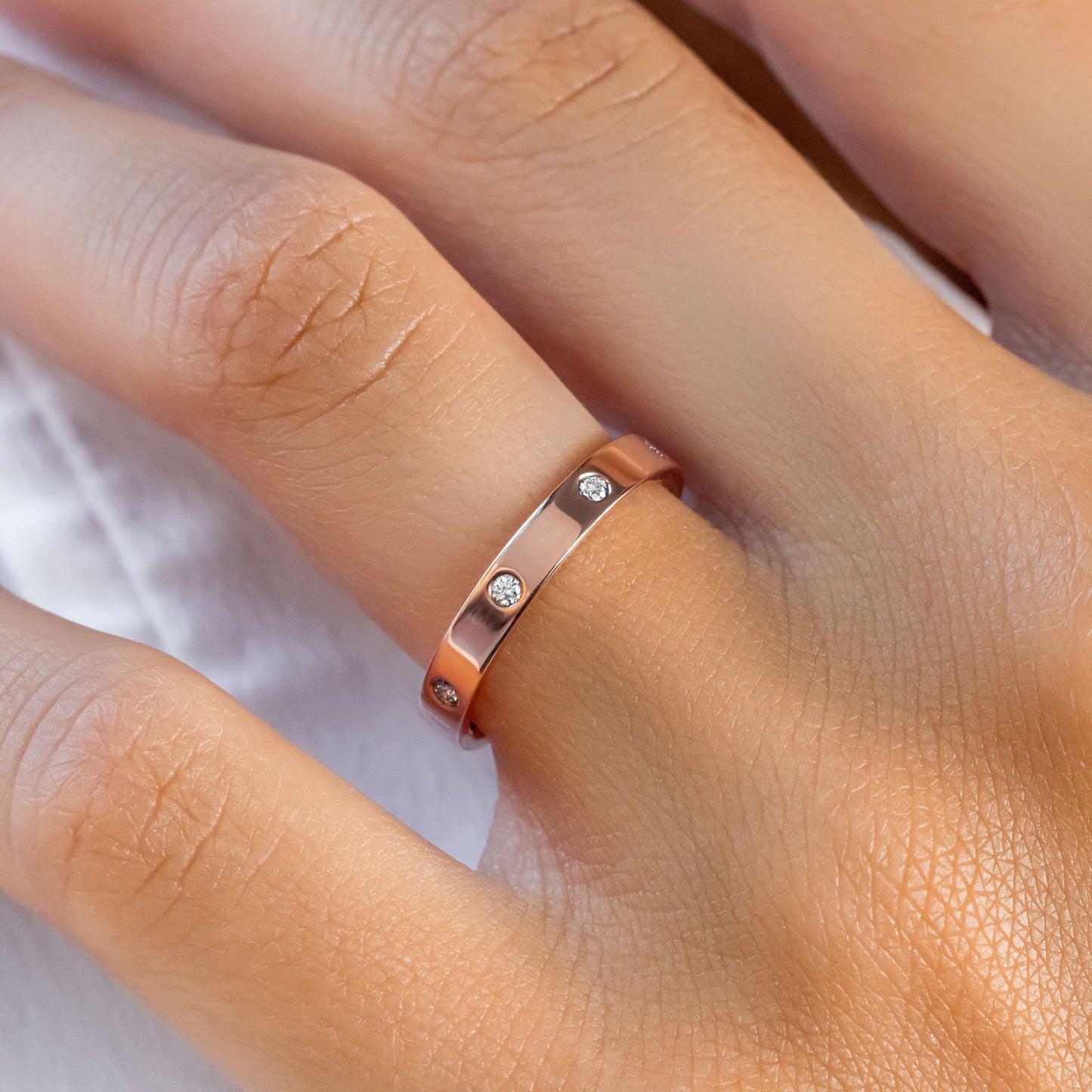0.37 CT Round Full Eternity Lab Grown Diamond Wedding Band