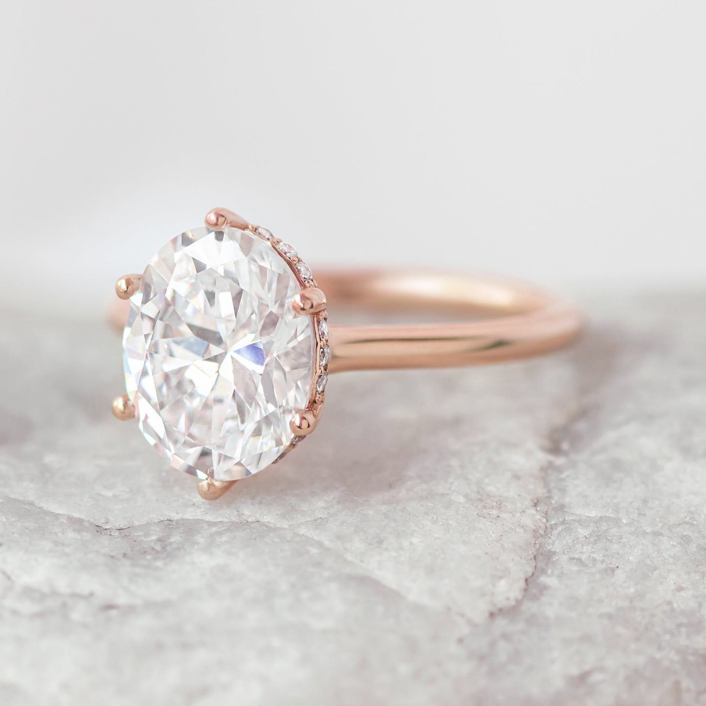 2 CT Round Three Stones Lab Grown Diamond Engagement Ring
