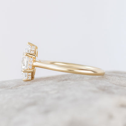 2 CT Round Three Stones Lab Grown Diamond Engagement Ring