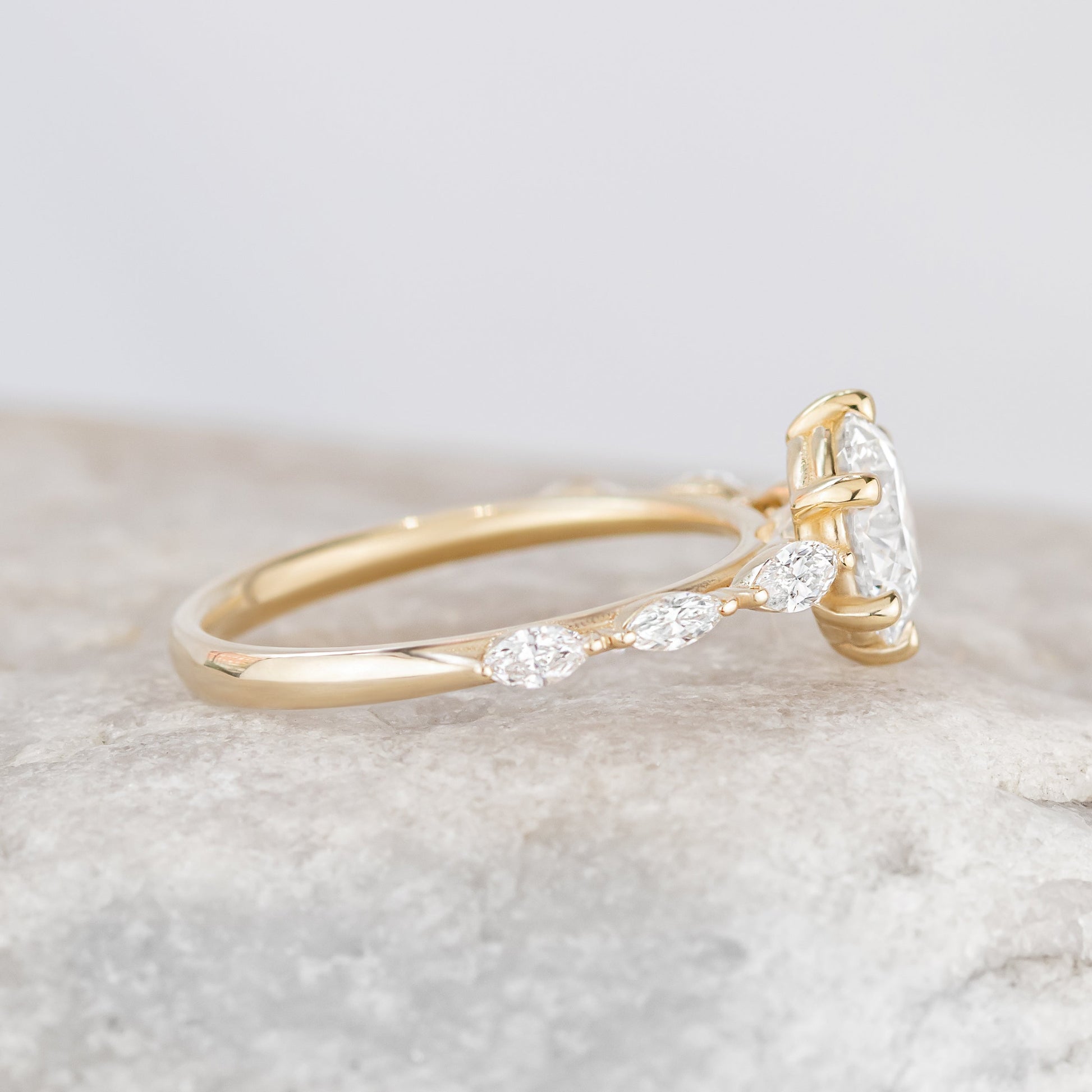 2 CT Round Three Stones Lab Grown Diamond Engagement Ring