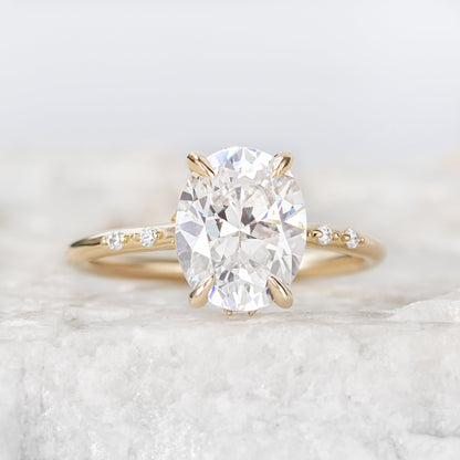 2 CT Round Three Stones Lab Grown Diamond Engagement Ring