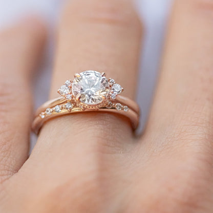 2 CT Round Three Stones Lab Grown Diamond Engagement Ring