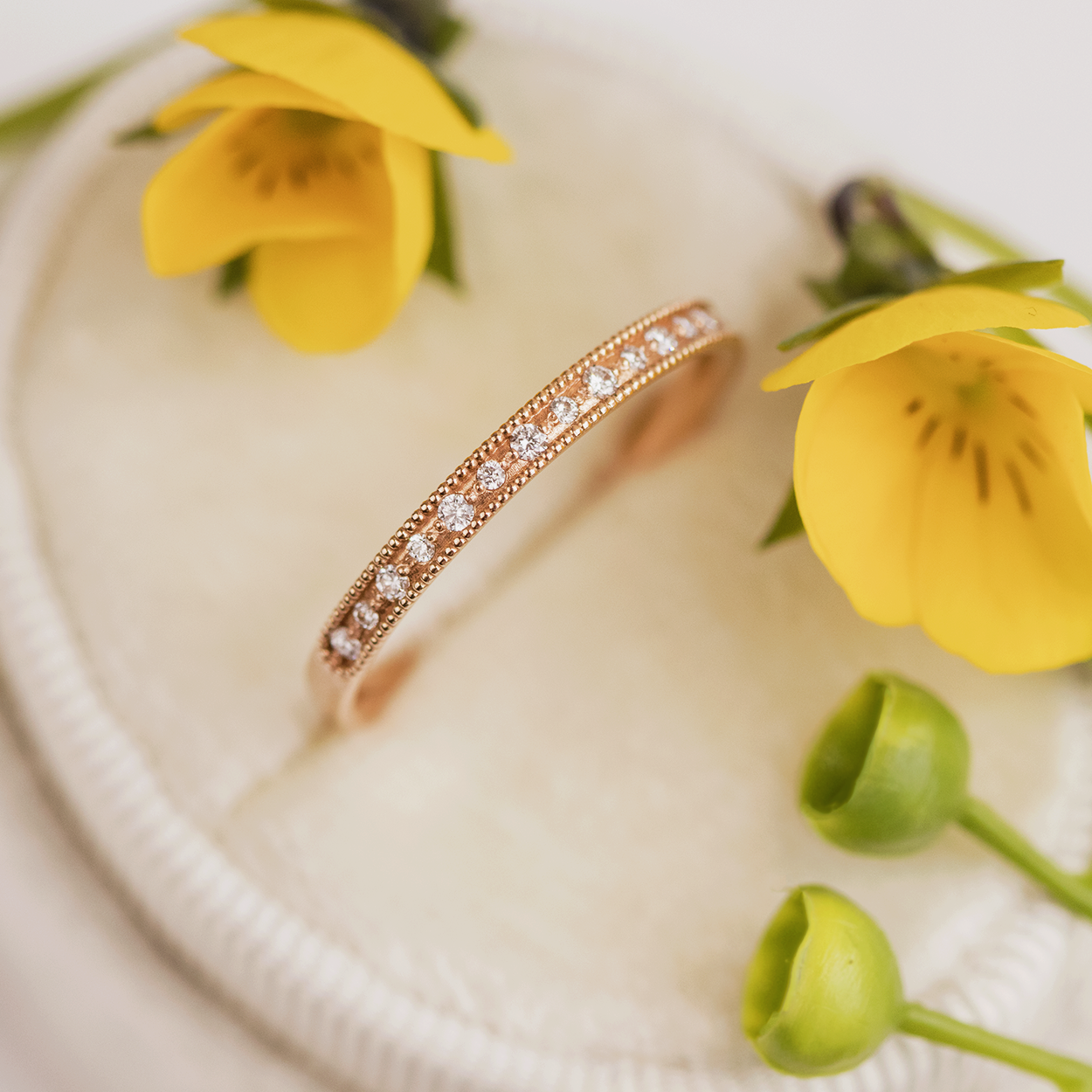 0.37 CT Round Full Eternity Lab Grown Diamond Wedding Band