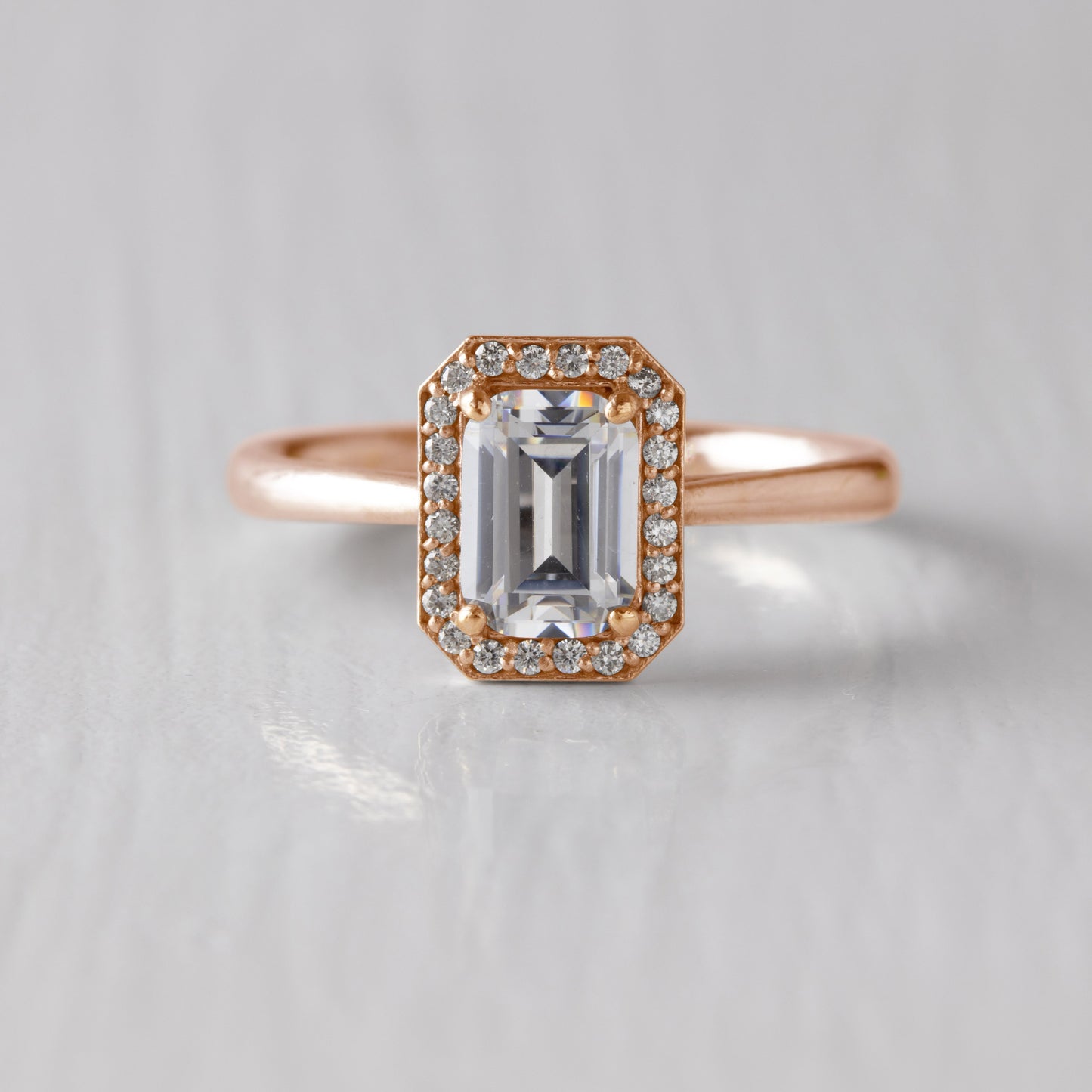 2 CT Round Three Stones Lab Grown Diamond Engagement Ring