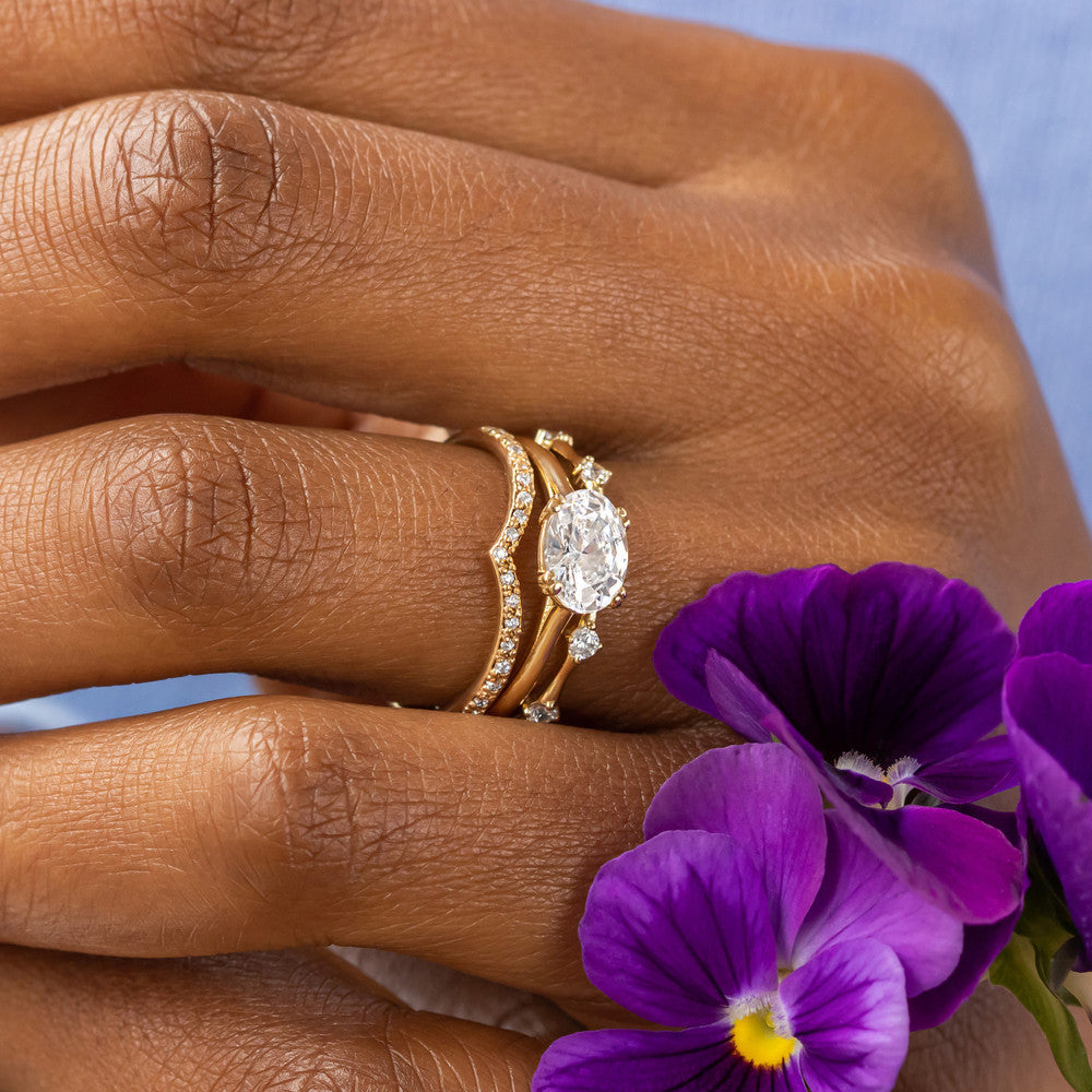 2 CT Round Three Stones Lab Grown Diamond Engagement Ring