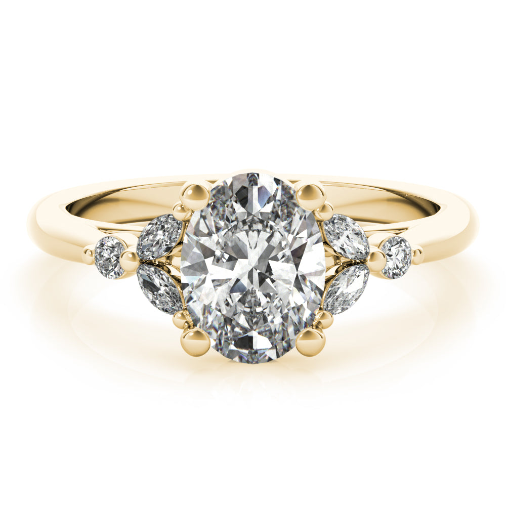 2 CT Round Three Stones Lab Grown Diamond Engagement Ring