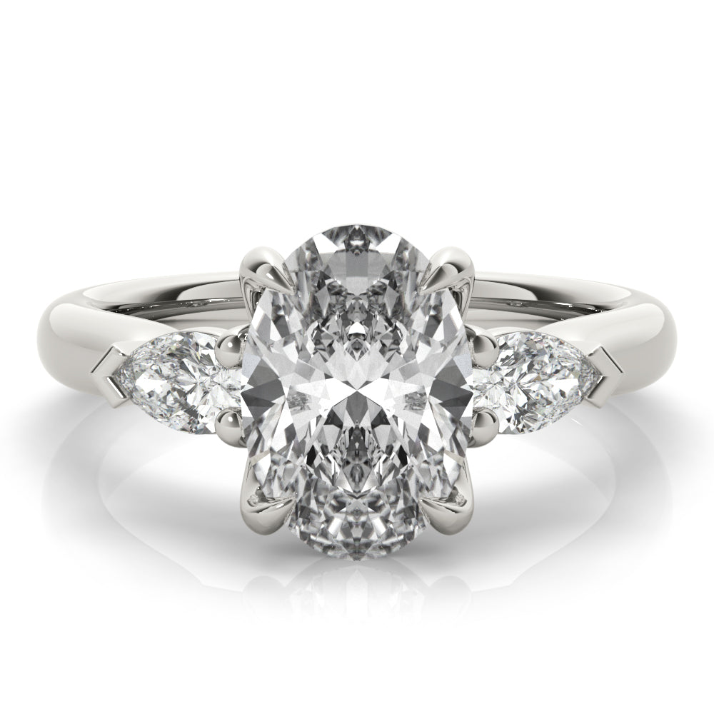 2 CT Round Three Stones Lab Grown Diamond Engagement Ring