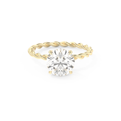 1 CT Round Moissanite Solitaire Engagement Ring (US Size 3 Ready To Ship)