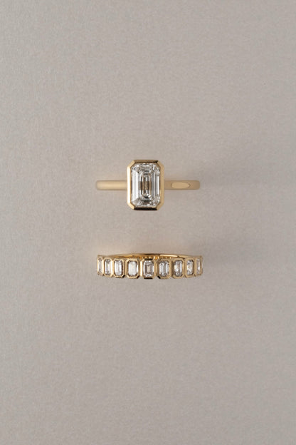 2 CT Round Three Stones Lab Grown Diamond Engagement Ring