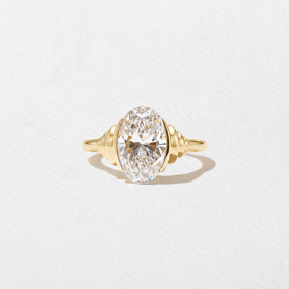 Emerald Pave Engagement Ring – 1 CT Lab Grown Diamond