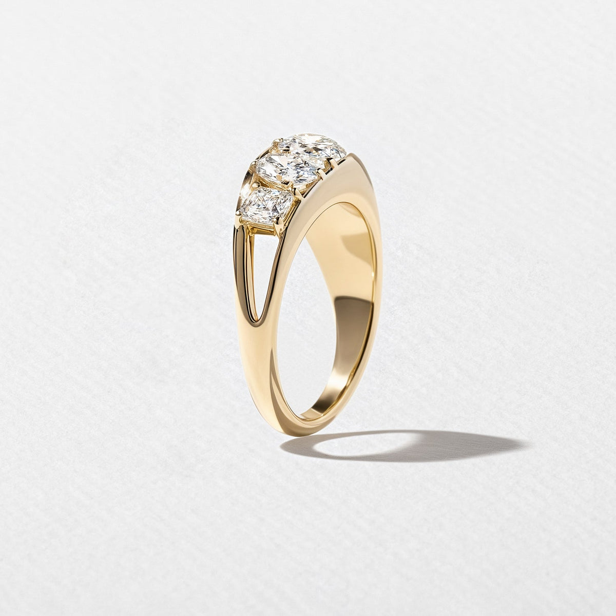 Emerald Pave Engagement Ring – 1 CT Lab Grown Diamond