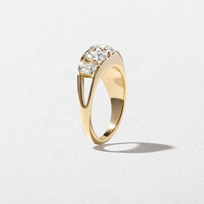 Emerald Pave Engagement Ring – 1 CT Lab Grown Diamond