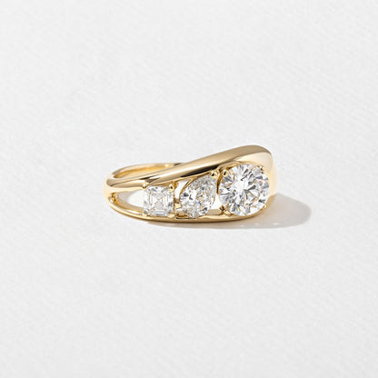 Emerald Pave Engagement Ring – 1 CT Lab Grown Diamond