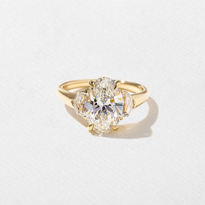 Emerald Pave Engagement Ring – 1 CT Lab Grown Diamond