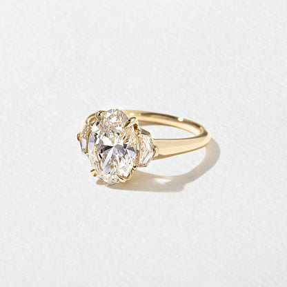 Emerald Pave Engagement Ring – 1 CT Lab Grown Diamond