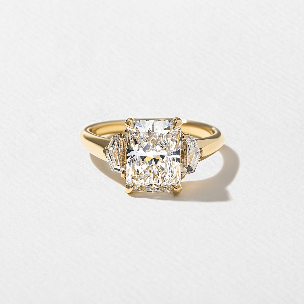 Emerald Pave Engagement Ring – 1 CT Lab Grown Diamond