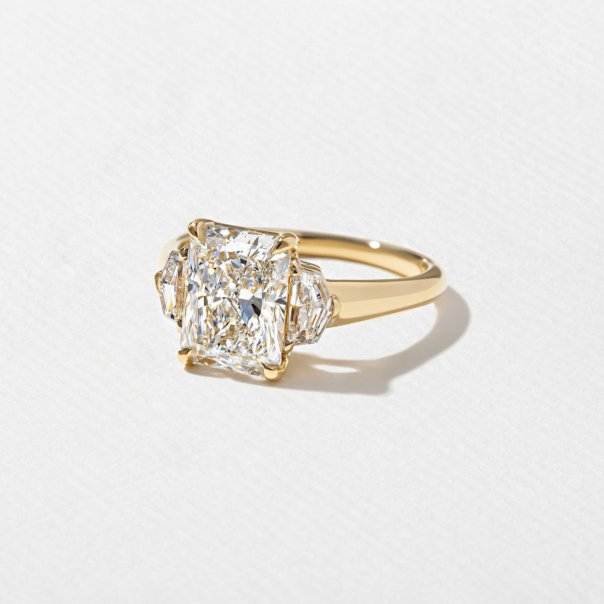 Emerald Pave Engagement Ring – 1 CT Lab Grown Diamond