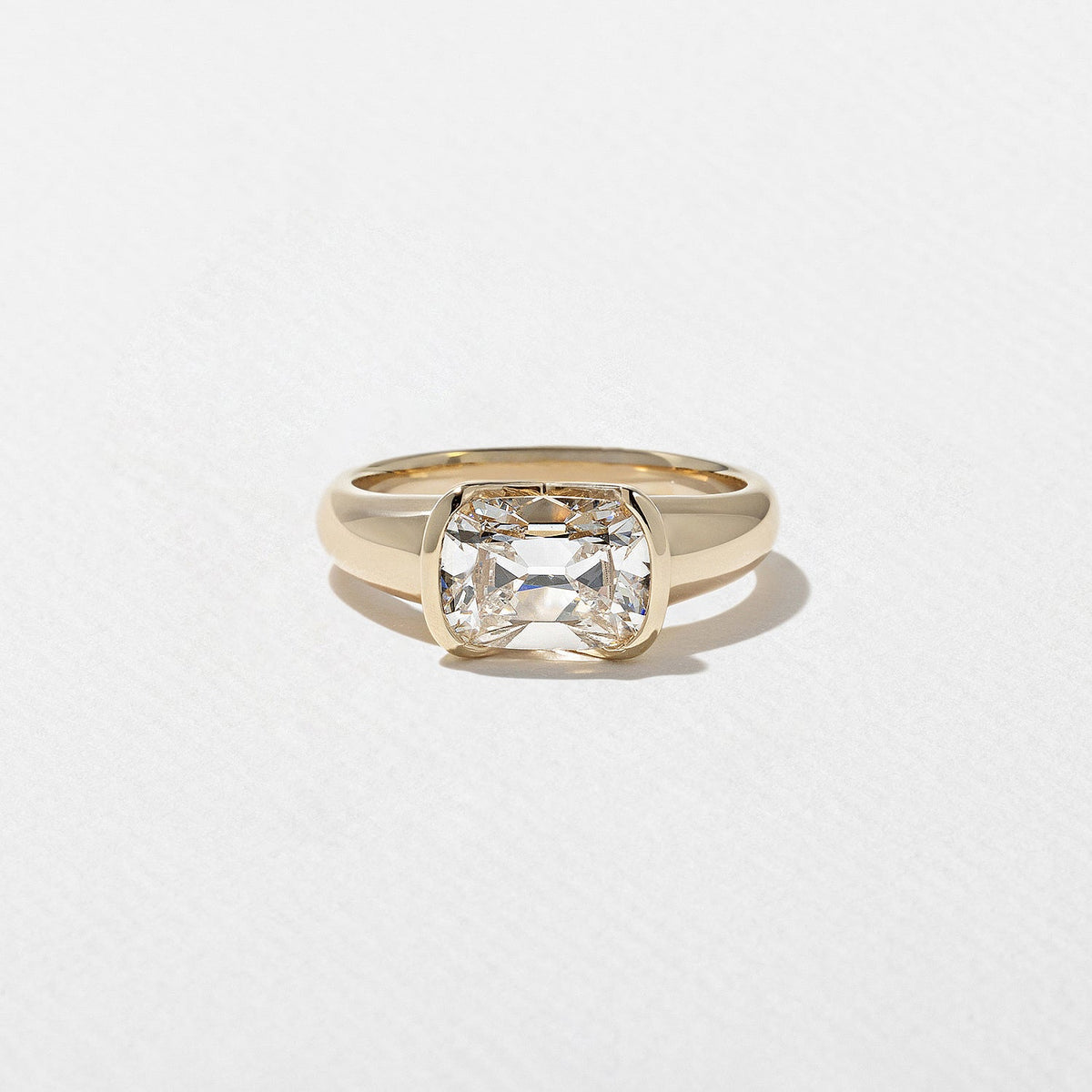 Emerald Pave Engagement Ring – 1 CT Lab Grown Diamond