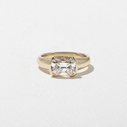 Emerald Pave Engagement Ring – 1 CT Lab Grown Diamond