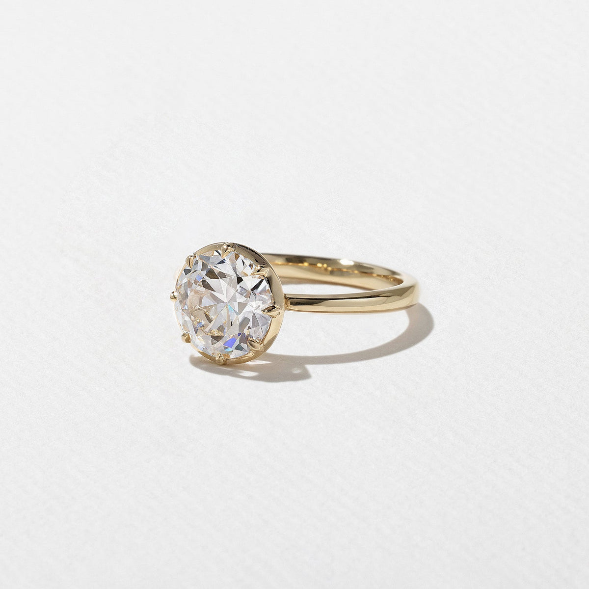 Emerald Pave Engagement Ring – 1 CT Lab Grown Diamond