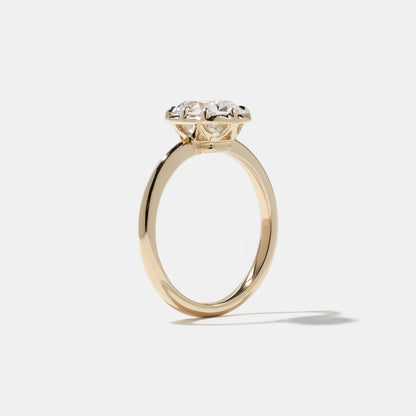 Emerald Pave Engagement Ring – 1 CT Lab Grown Diamond