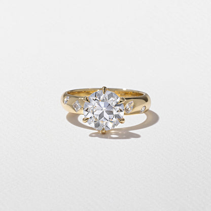 Emerald Pave Engagement Ring – 1 CT Lab Grown Diamond