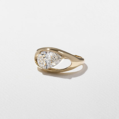 Emerald Pave Engagement Ring – 1 CT Lab Grown Diamond