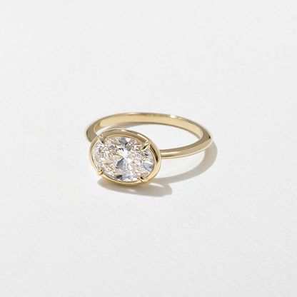 Emerald Pave Engagement Ring – 1 CT Lab Grown Diamond