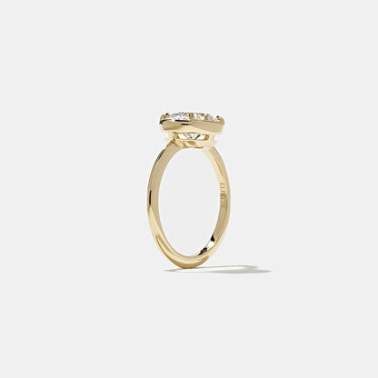 Emerald Pave Engagement Ring – 1 CT Lab Grown Diamond