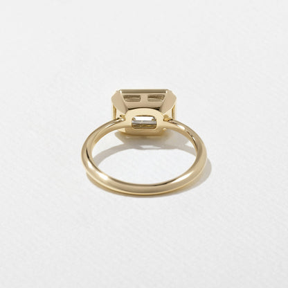 Emerald Pave Engagement Ring – 1 CT Lab Grown Diamond