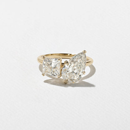 Emerald Pave Engagement Ring – 1 CT Lab Grown Diamond