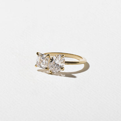 Emerald Pave Engagement Ring – 1 CT Lab Grown Diamond