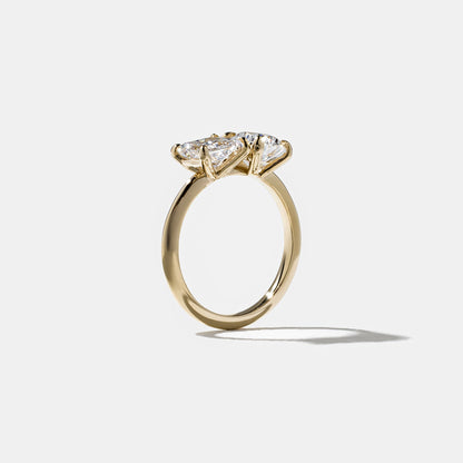 Emerald Pave Engagement Ring – 1 CT Lab Grown Diamond