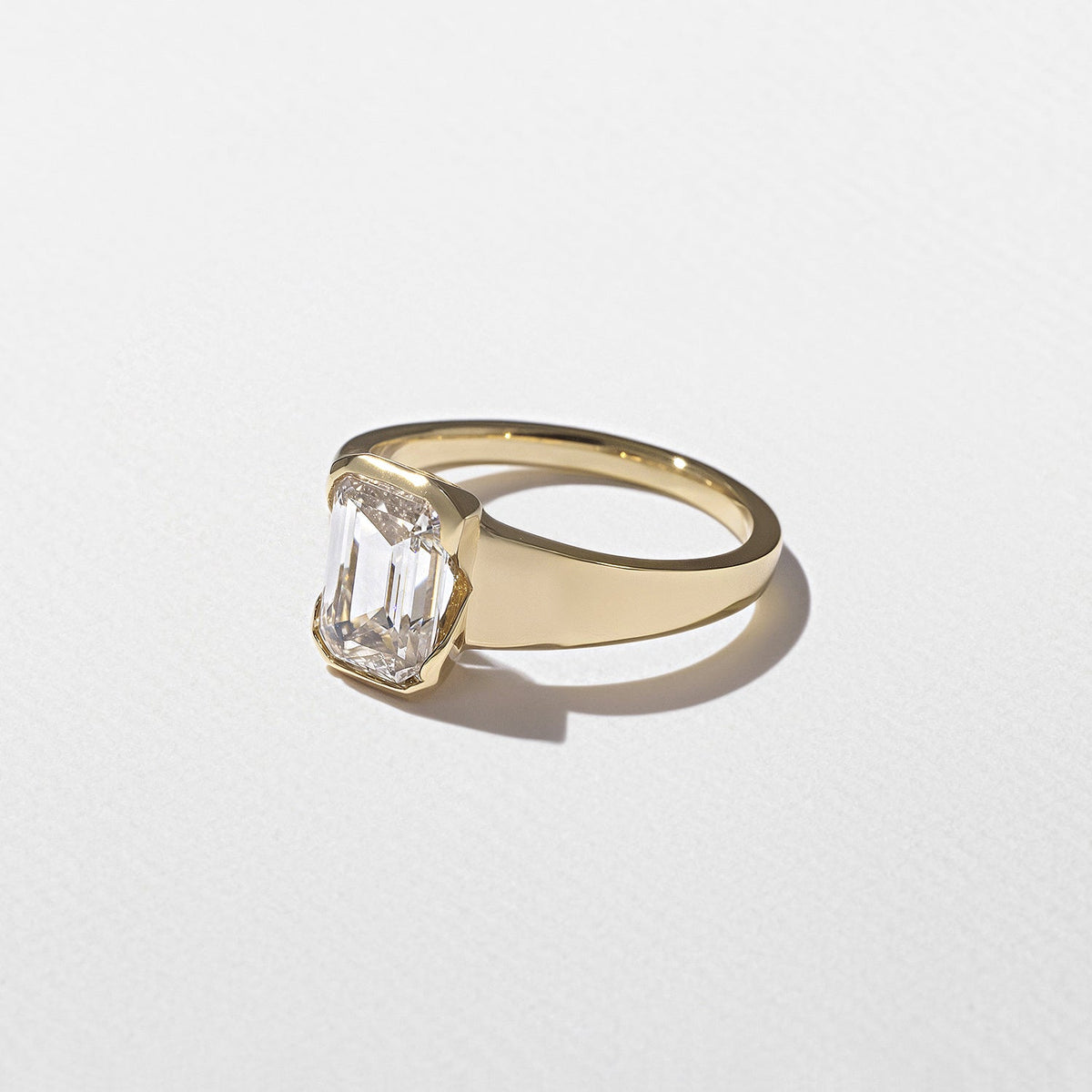 Emerald Pave Engagement Ring – 1 CT Lab Grown Diamond