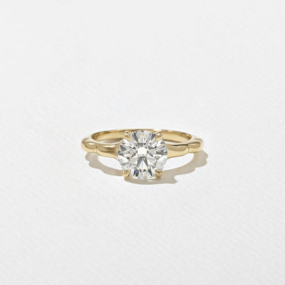 Emerald Pave Engagement Ring – 1 CT Lab Grown Diamond