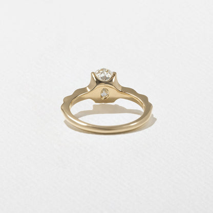 Emerald Pave Engagement Ring – 1 CT Lab Grown Diamond