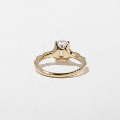 Emerald Pave Engagement Ring – 1 CT Lab Grown Diamond