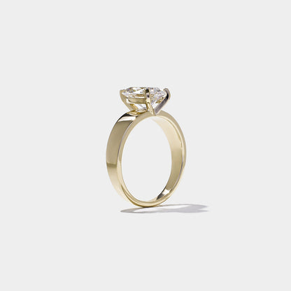 Emerald Pave Engagement Ring – 1 CT Lab Grown Diamond