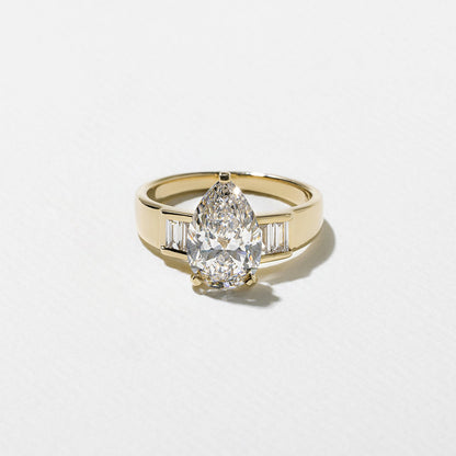 Emerald Pave Engagement Ring – 1 CT Lab Grown Diamond