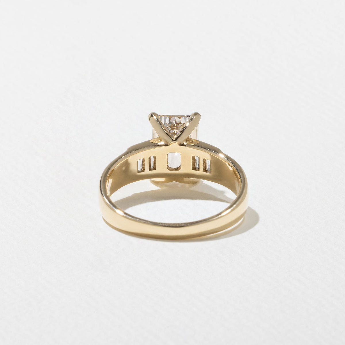 Emerald Pave Engagement Ring – 1 CT Lab Grown Diamond