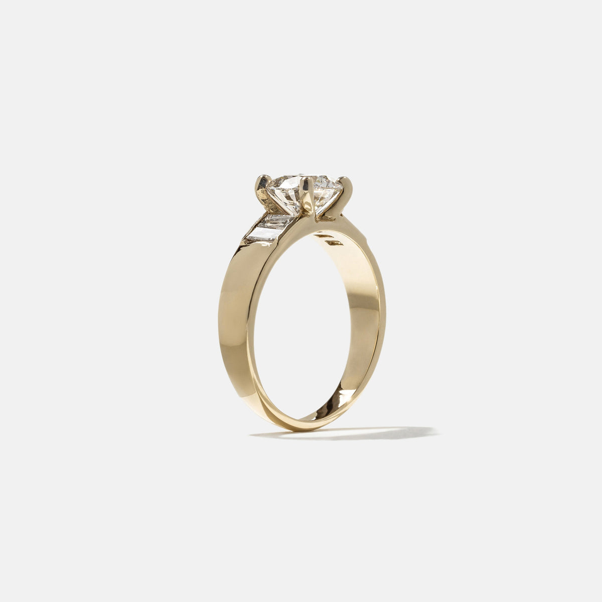 Emerald Pave Engagement Ring – 1 CT Lab Grown Diamond