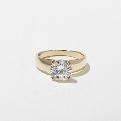 Emerald Pave Engagement Ring – 1 CT Lab Grown Diamond