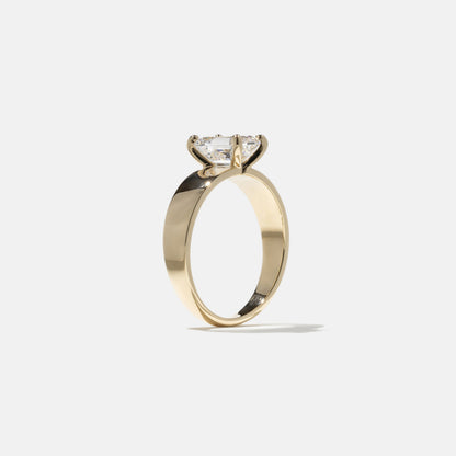 Emerald Pave Engagement Ring – 1 CT Lab Grown Diamond