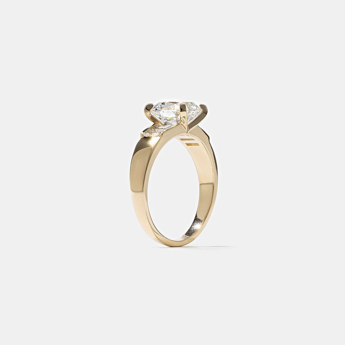 Emerald Pave Engagement Ring – 1 CT Lab Grown Diamond