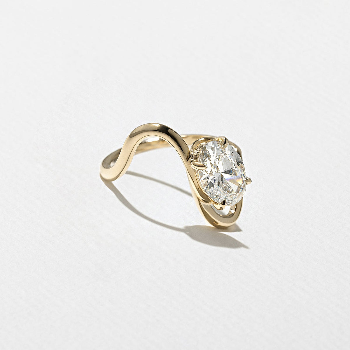 Emerald Pave Engagement Ring – 1 CT Lab Grown Diamond