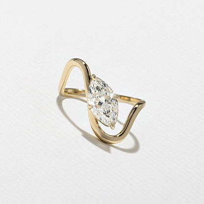Emerald Pave Engagement Ring – 1 CT Lab Grown Diamond
